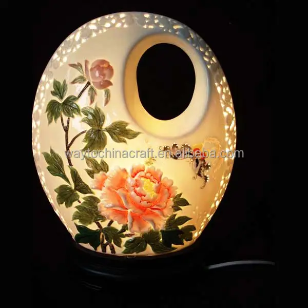 Hand painted simple home decorative porcelain lamp shade