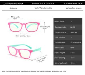 Unzerbrechliche Silikon-Kinder brille Anti Blaulicht Weiche Kinder brille Quadratische Kinder Optischer Rahmen Kieselgel - Product Image 6