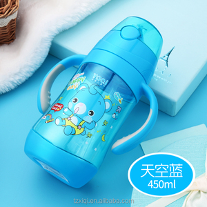 450ml Enfants paille bouteille d'eau SANS BPA enfants gobelet avec poignée - Product Image 5