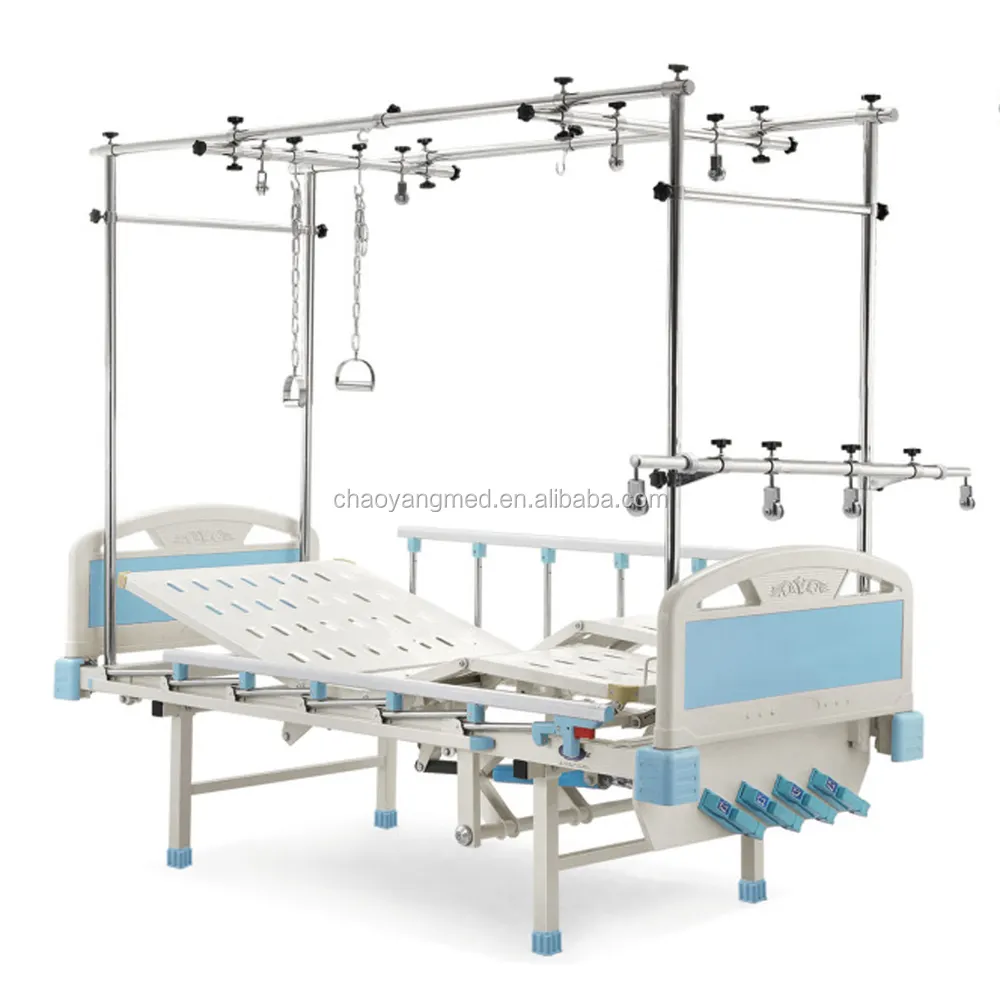 थोक चार क्रैंक आर्थोपेडिक कर्षण बिस्तर स्टेनलेस स्टील अस्पताल के बिस्तर के लिए बिक्री CY-A107B