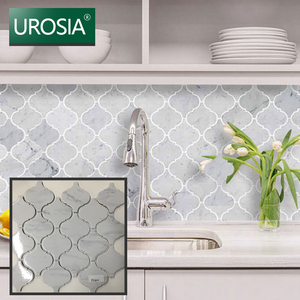 Azulejo Decorativo de Pared con Diseño de Mosaico de Cerámica de Mármol Blanco Estilo <span class=keywords><strong>Arabesco</strong></span> para Revestimiento - Product Image 1
