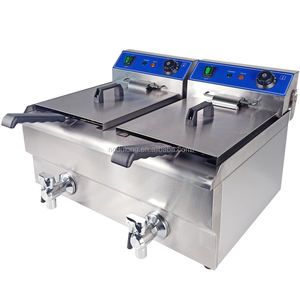 <span class=keywords><strong>Dulong</strong></span> Nouveauté DLT-20V Friteuse à air industrielle à double panier pour restaurants, recouverte d'acier inoxydable - Product Image 3