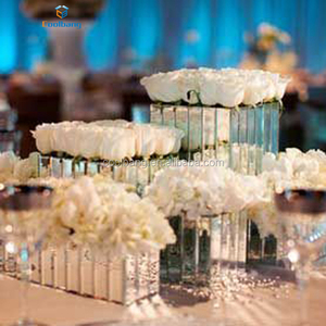 Wedding Decoration Cube Glass <strong>Vase</strong> Flower square Mirrored <strong>Bubble</strong> <strong>Vase</strong> - Product Image 6
