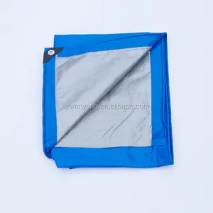 塑料板编织织物pe篷布，抗紫外线，6X8码，在60厘米的所有4面周围完成索环