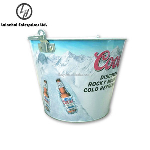 Seau à glace en étain de style américain écologique de 6 pintes avec couleur personnalisée et logo client pour les fêtes - Product Image 3