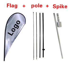 "Todo color tear drop flag advertising sign sheet flag pole and peak - Product Image 2