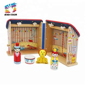 Juguete de Madera con Diseño de Circo de Dibujos Animados para Niños, Modelo W06A327 - Product Image 2