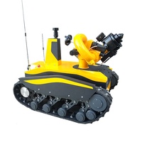 Robot de lutte contre l'incendie XHYXFire R0429 en aluminium rouge avec intelligence artificielle pour la lutte intelligente contre l'incendie et le sauvetage d'urgence