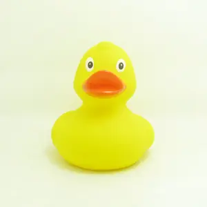 Pato de pvc eco-amigável, brinquedo de banho flutuante de borracha amarela