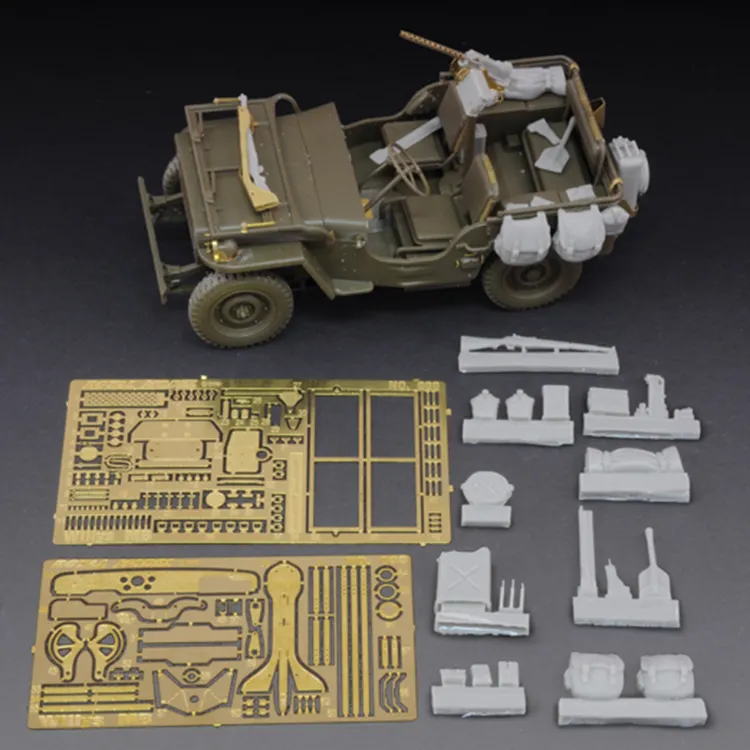 Jeep Willys resina y Metal foto grabado Kit real modelo