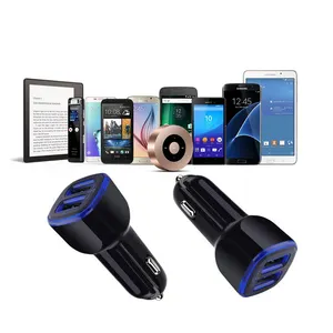 brand new dual port usb car charger with led display double USB Car mobile phone charger 2.4a fast charging charger for iphone