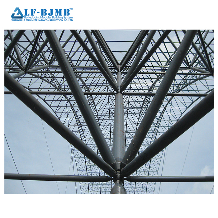 Steel space frame curve design boot roof