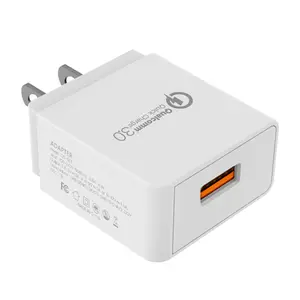 Nieuwe Producten Us Eu Plug Qualcomm Quick Wall Charger Qc 3.0 5V 3A Eenvoudige Port Usb Travel Charger Voor mobiele Telefoon