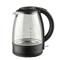 Bouilloire électrique portable sans fil en verre de haute qualité 1,8 L, best-seller, chauffe-eau domestique, arrêt automatique, rotation à 360 degrés
