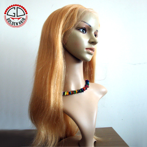 Perruque Full Lace Wig Remy brésilienne naturelle, cheveux Remy, <span class=keywords><strong>blond</strong></span> <span class=keywords><strong>miel</strong></span> 100%, haute qualité - Product Image 1