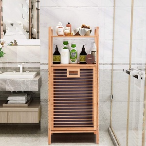 Extraíble de bambú cesta de lavandería de listones marco ahorro de espacio con <span class=keywords><strong>estante</strong></span> - Product Image 5