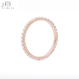 Vente chaude Bijoux En Or Massif 18k Diamant Éternité Bandes Bague En Gros Bijoux Pour Femmes Cadeau - Product Image 6