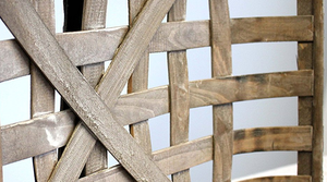 Set di 2 Grandi Cesti in Legno Stile Rustico Farmhouse per Decorazione Murale - Product Image 5