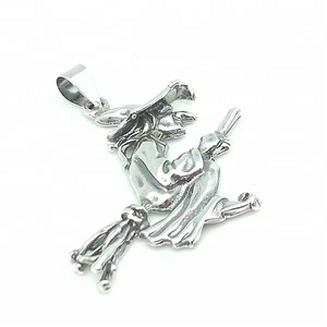 Olivia caliente nuevo brujas montar una escoba Halloween <span class=keywords><strong>bruja</strong></span> de plata colgante - Product Image 3