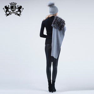 Sciarpa in Cashmere di Alta Qualità, Scialle e Stola in Pelliccia di <span class=keywords><strong>Visone</strong></span> con Bordo in Pelliccia di Volpe - Product Image 6