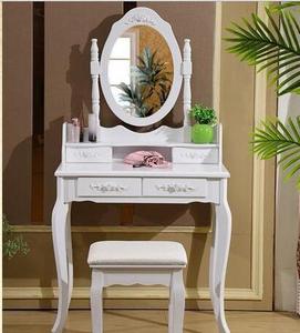 Gran oferta, tocador Shabby Chic, tocador de maquillaje con espejo y juego de Taburete - Product Image 3