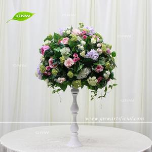 GNW <span class=keywords><strong>CTRA</strong></span>-1705019 Rose en soie blanc Rose fleur couleurs table à manger de mariage centres de table avec support en acrylique - Product Image 6