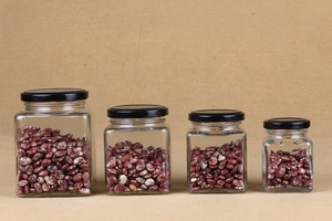 Chai Thủy Tinh Vuông <span class=keywords><strong>100Ml</strong></span> 200Ml Mứt Thực Phẩm Mật Ong Với Nắp Đậy Bằng Thiếc - Product Image 2