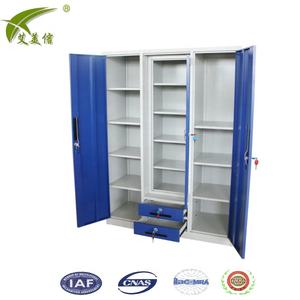 オフィス家具3ドアメタルロッカーインドデザインスチールワードローブ - Product Image 2