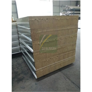 Panneau sandwich en <span class=keywords><strong>laine</strong></span> <span class=keywords><strong>de</strong></span> roche métallique <span class=keywords><strong>de</strong></span> 200 mm <span class=keywords><strong>de</strong></span> qualité supérieure, isolation thermique pour les murs des fours et des entrepôts - Product Image 5