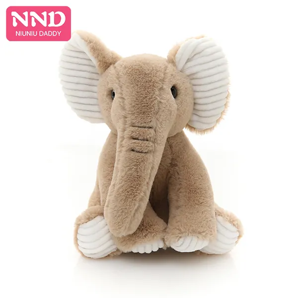 Gratis Pengiriman 25Cm Boneka Duduk Gajah Plush Toy Hewan Berbentuk Boneka Yang Super Lembut untuk Anak-anak Hadiah 2 Warna niuniu Ayah
