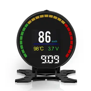 Otomatik ölçer OBDII ekran araba için obd alarm RPM su sıcaklığı türbin basınç yakıt Boost ölçer
