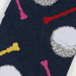 All'ingrosso moda divertente Jacquard Golf di bambù equipaggio degli uomini vestono calzini per gli uomini - Product Image 2