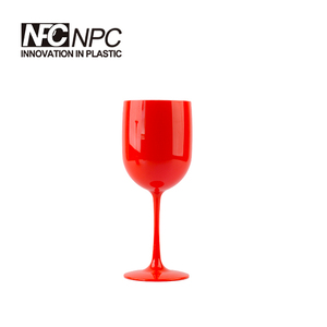 White unbreakable reusable plastic champagne gin glass