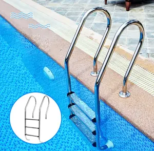 swiming pool equipment Stainless steel 304/316 pool ladder 3 steps swimming pool ladder