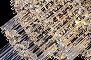 Big Crystal Chandelier Thiết Kế Tròn Nhựa Bao Gồm Đèn Đèn Trần 92043 - Product Image 4