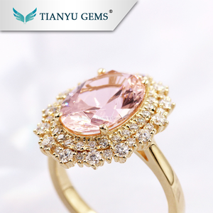 Precio bajo de la venta caliente plateado 14 K oro amarillo lujo moissanite anillo de compromiso moissanite anillos - Product Image 2