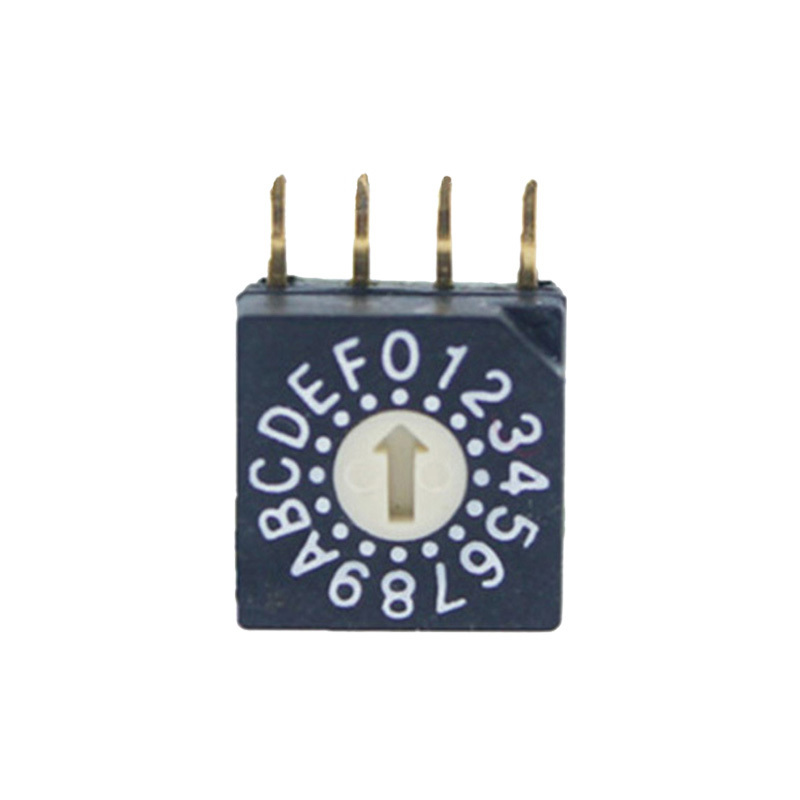 2.54mm Right Angle <strong>16</strong> <strong>Positions</strong> <strong>Rotary</strong> <strong>Encoder</strong> <strong>Switch</strong> BCD/HEX/DEC Code 360 Rotation 20000 Steps Life 50VDC 100mA RoHS