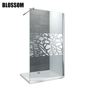 Salle <span class=keywords><strong>de</strong></span> bain Salle D'eau <span class=keywords><strong>Barre</strong></span> <span class=keywords><strong>de</strong></span> Support À Pied En Verre Trempé Écran <span class=keywords><strong>de</strong></span> <span class=keywords><strong>Douche</strong></span> Sans Cadre - Product Image 1