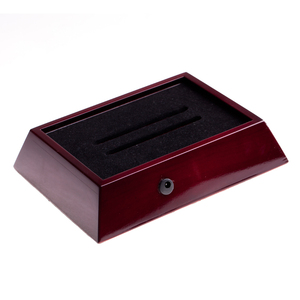 Lampes à double ligne Finition laque piano rouge <span class=keywords><strong>Base</strong></span> de lumière LED en bois de cerisier pour l'affichage de cristaux - Product Image 4