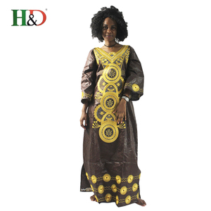 H & D Alibaba Chinese clothing manufacturers <span class=keywords><strong>Bazin</strong></span> Riche <span class=keywords><strong>Getzner</strong></span> African dresses with Photo - Product Image 3