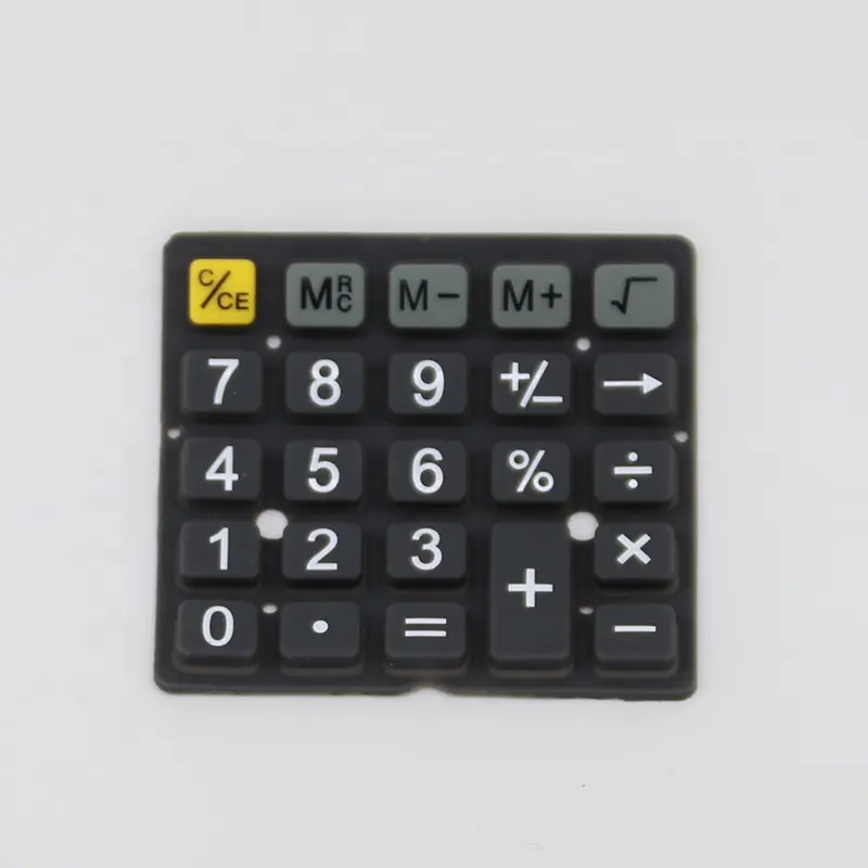 사용자 정의 디자인 키보드 버튼 전도성 탄소 알약 실리콘 고무 키패드 계산기