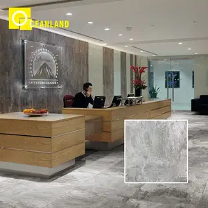 Серый офисный глазурованный полированный фарфор 600x600 напольная плитка