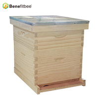 Ruche en bois à deux étages Benefitbee, 8/10 cadres, Langstroth, pour apiculteur, apiculture, ruche en bois