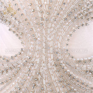 Ручная вышивка, жемчуг, стразы, бусины, аппликация, кристалл, нашивка для свадебных платьев - Product Image 6