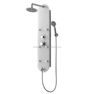 Medio ambiente de lujo Grifería termostática pintado Panel de ducha de cristal templado 8806 - Product Image 3