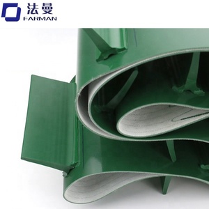 Courroie conductrice en Pu/Pvc de qualité supérieure, pour le traitement spécial des aliments, avec déflecteur