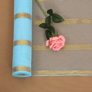 Assortiti Colori Metallici A Righe Extra Largo Della Maglia tubo rotoli di Nastro di 10 metri - Product Image 6