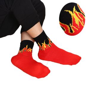 Youki hommes décontracté hiver longues chaussettes à la mode flamme motif coton confortable et respirant vous garde au chaud - Product Image 2