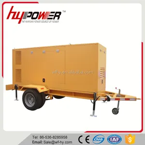 Gerador diesel móvel 150kva com 4 rodas