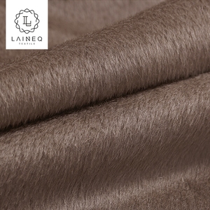 8788 alpaga laine mélange cheveux longs en peluche tissé tissu pour manteau - Product Image 1